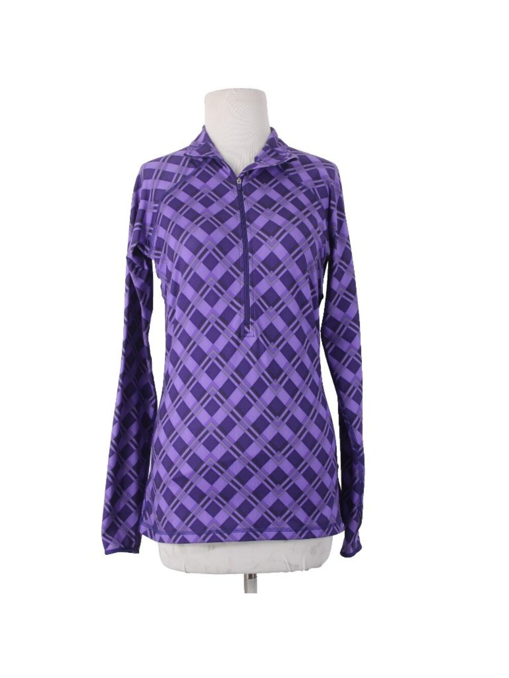 Nike Pro AW Sweater Sz M Purple Half Zip Collared Polyester Spandex AW Sweater